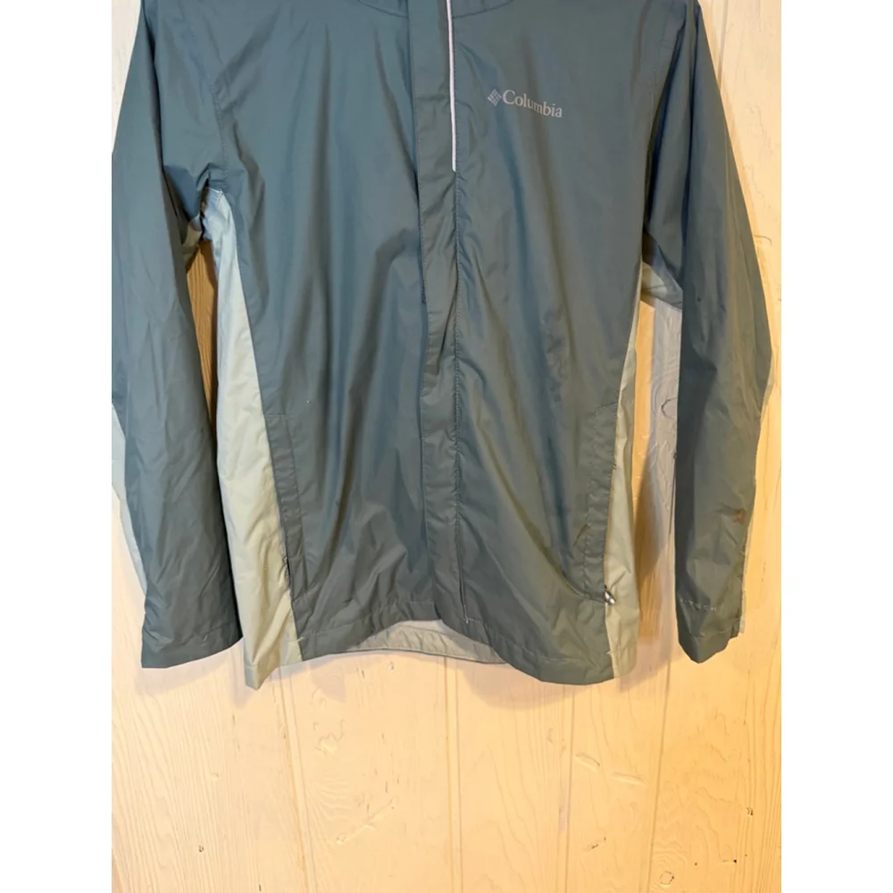 Columbia Teal & Gray Rain Jacket M (10/12) - Picture 3 of 11